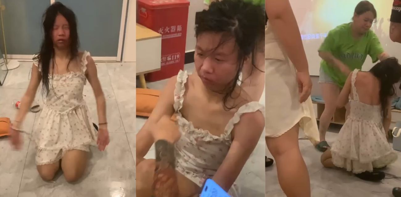 下跪扯头发扇耳光怎么变态怎么来 浙江诸暨吴梦娜说同学坏话惨遭霸凌