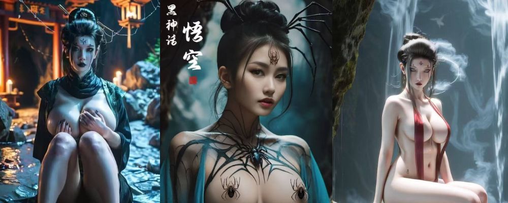 国产首映3A动漫大作 黑神话悟空鏖战蜘蛛精四妹 巨乳甩动的大奶骑在上面就是一种享受