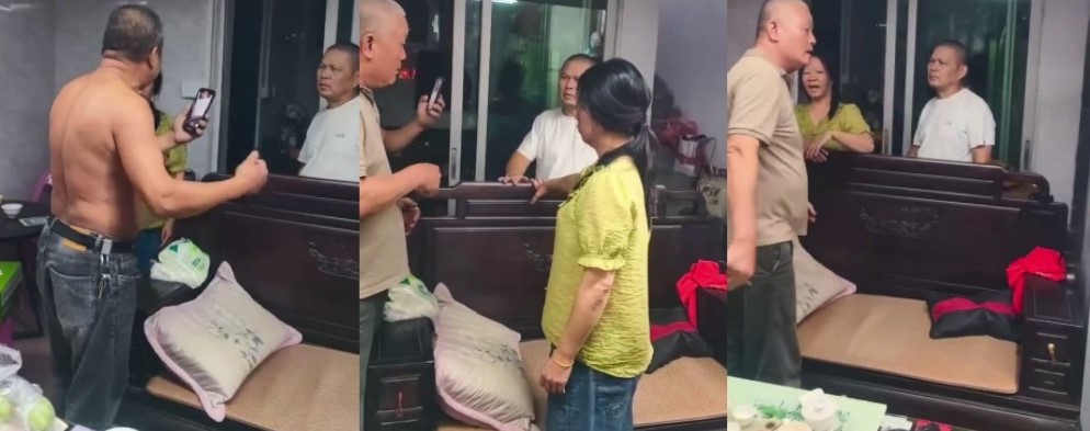 拉良家妇女下水 公公上门喊打 潮州智勇中学老师便利店里勾引少妇被监控拍下视频流出