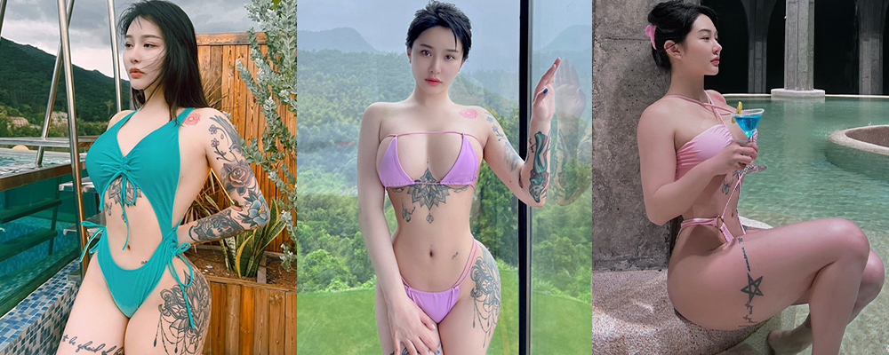 巨乳肥臀勾人心魄 纹身加持彰显淫姿 抖音百万网红宋昱欣不雅视频流出