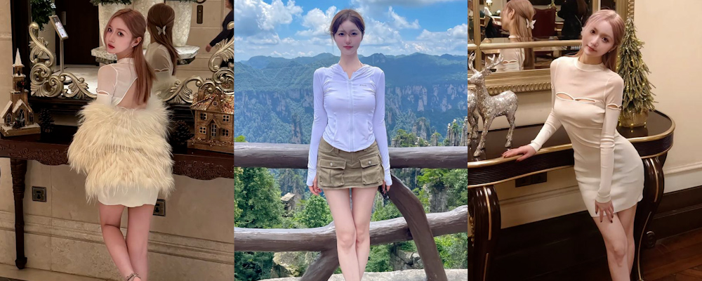 酥胸长腿情趣制服 玻璃镜前狂野后入 上海极品名媛许莜萱与金主性爱私拍流出