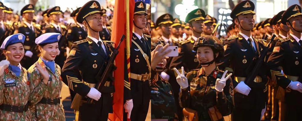 中国排面惊艳世界 解放军仪仗队亮相越南气场拉满 越南众多美女围观组团求老公