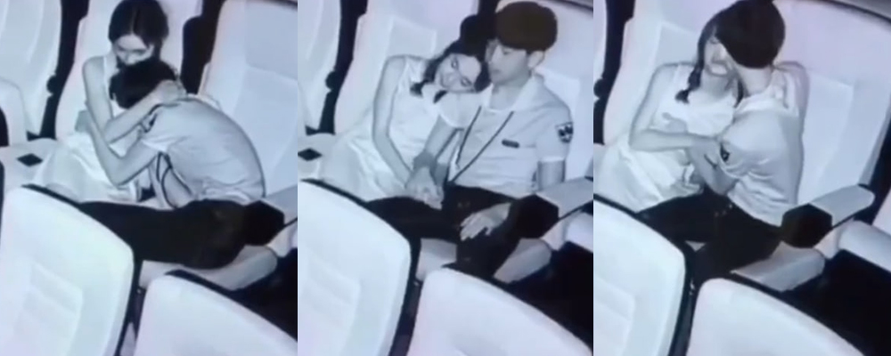 学生情侣色胆包天 电影院内揉奶扣穴尽情释放性欲 不料惨遭监控全程记录发骚过程