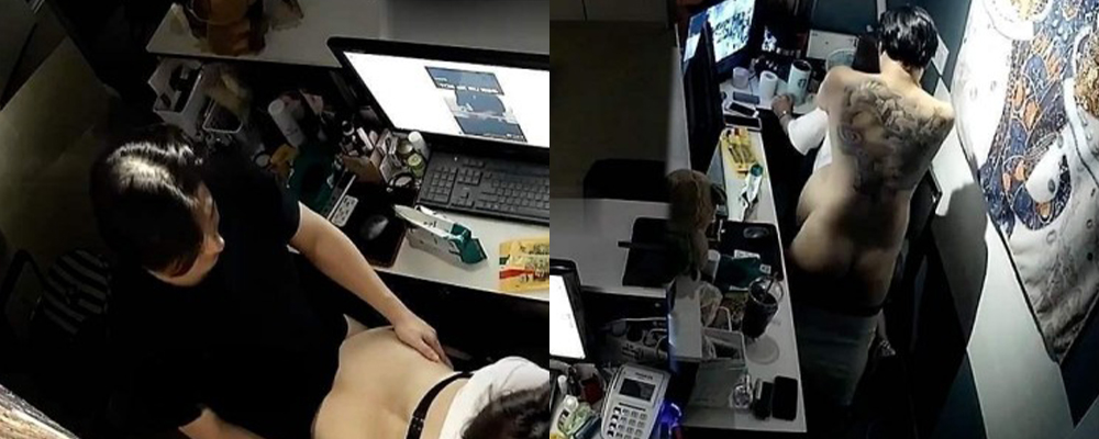 真实监控摄像头破解 黑社会老板与美女职员公司看片 欲火难耐两人竟当场开啪