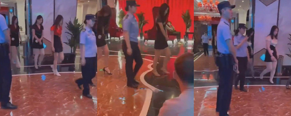 杭州雷霆扫黄6月17日凌晨突击行动 年轻貌美的骚货排队长龙被捕 目击者公布现场视频