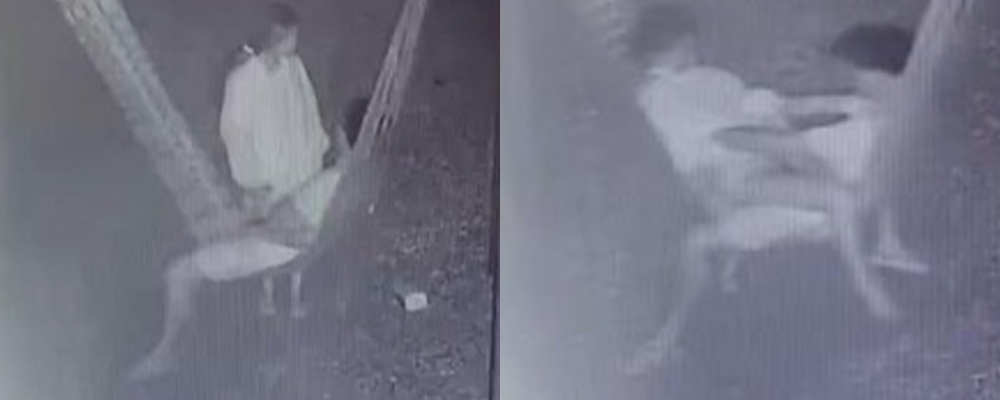 小情侣儿童乐园秋千上狂野做爱 女生主动骑乘大屌骚浪无比 监控摄像头全程记录香艳时刻