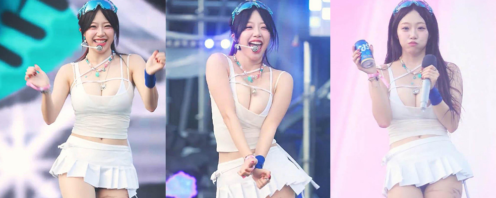 韩国超人气女团Cignature成员JEEWON直播漏点 湿身热舞乳晕若隐若现 大奶蹦出点燃夏日激情 