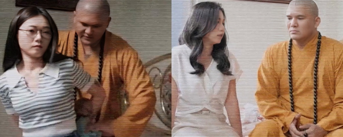 少林寺方丈释永信让女施主脱衣背经 梁幂苡若欣晴乔乔四位信徒轮流被插 各种高难度肏逼技巧曝光