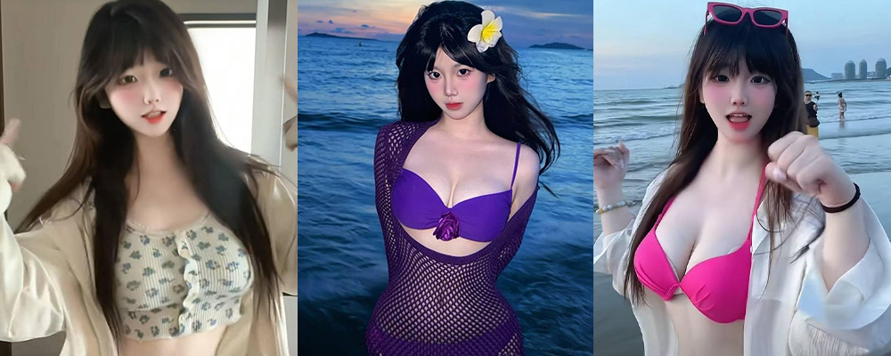 抖音女神阿顶早期私拍福利 冰丝睡裙下露出湿润的骚逼 粉嫩巨乳做实婊子身份