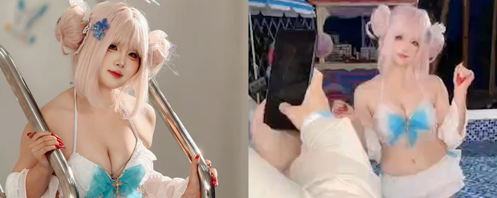 上海糖果摄影会高颜值大奶妹COS装暴露 摄影师假意拍摄当场上手抓奶子 高清镜头捕捉现场春光