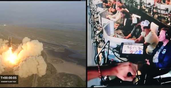 马斯克SpaceX星舰发射直播视频 星舰未能与重型助推器分离升空4分钟后爆炸