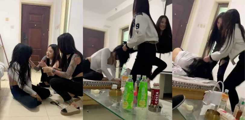 快手网红精神小妹霸凌现场,暴力程度令人震惊 慎入,谨慎观看