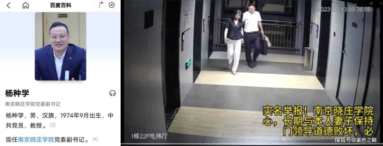 南京晓庄学院又爆大瓜!党委副书记『杨种学』长期与别人的老婆通奸被举报 酒店开房监控曝光!