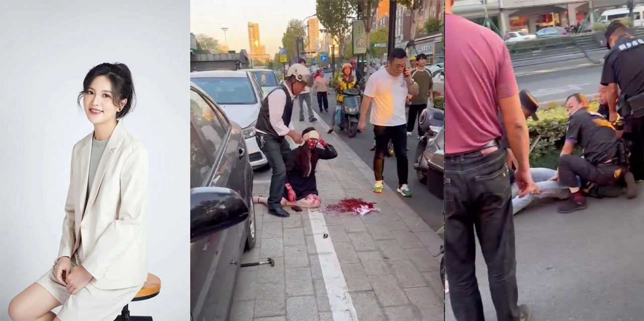 【这是多大的仇啊?】浙江嘉兴桐乡振兴东路一男子手持铁锤袭击女律师头部 多名群众上前将其控制
