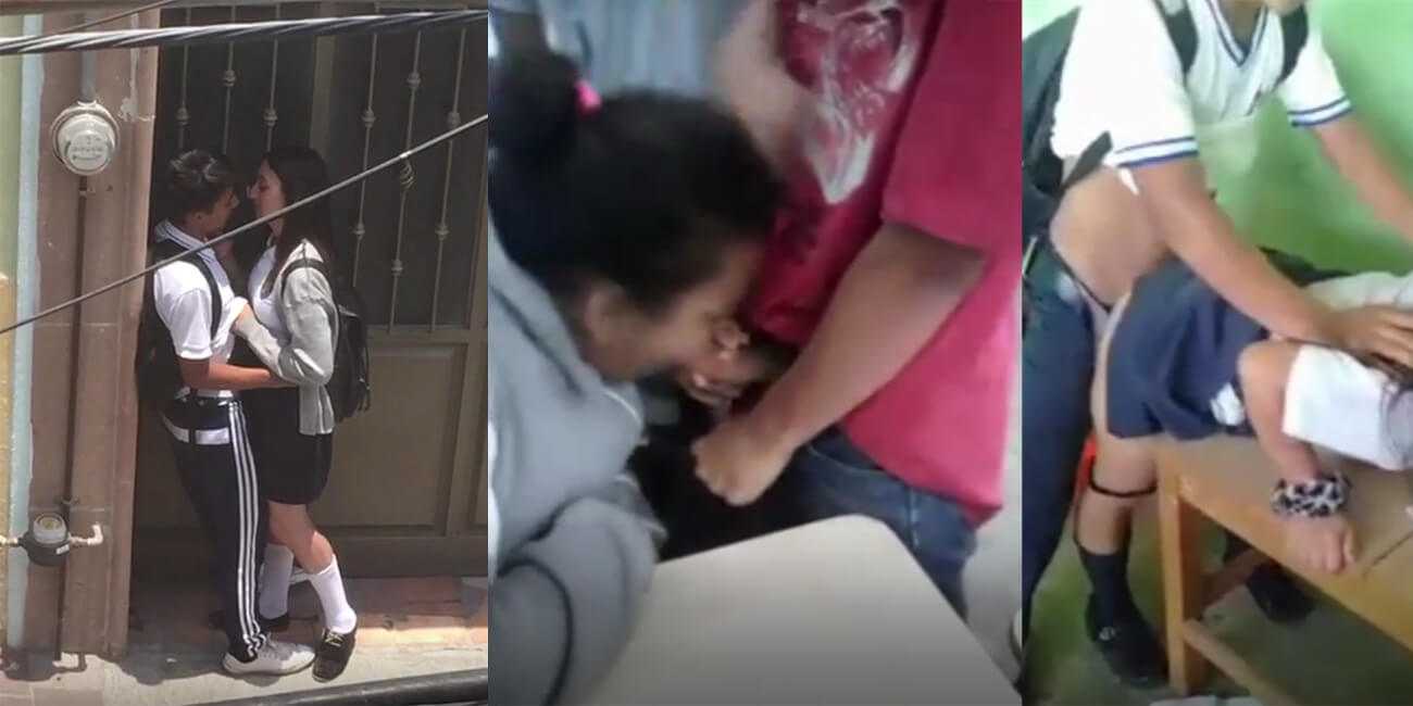 要说会玩还看国外得小年轻!!在哪里都可以搞起来 大街上 教室里 反正只要想要哪里都可以!!!