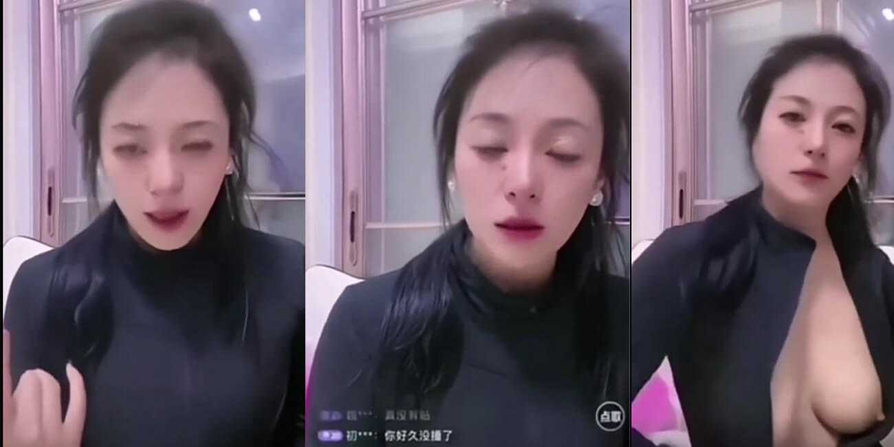 什么叫真实!!巨乳少妇抖音直播被质疑奶子太假了 当场拿出大奶打脸网友