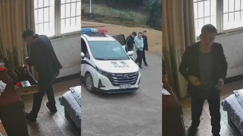 衡阳大聪明入室盗窃2万现金 知道擦指纹 却看不见头顶摄像头 当天就被逮捕