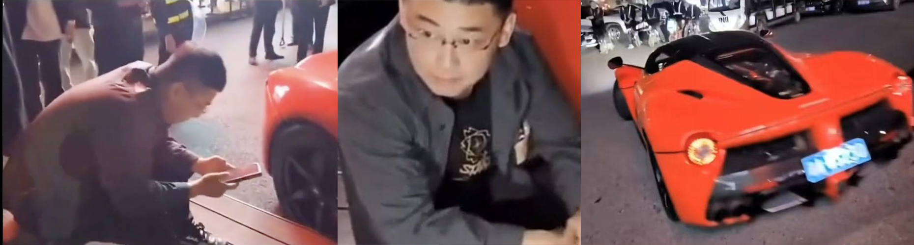 湖南主播户外直播翻车 借法拉利给兄弟泡妞不慎剐蹭 兄弟装逼失败至少得赔一辆大G