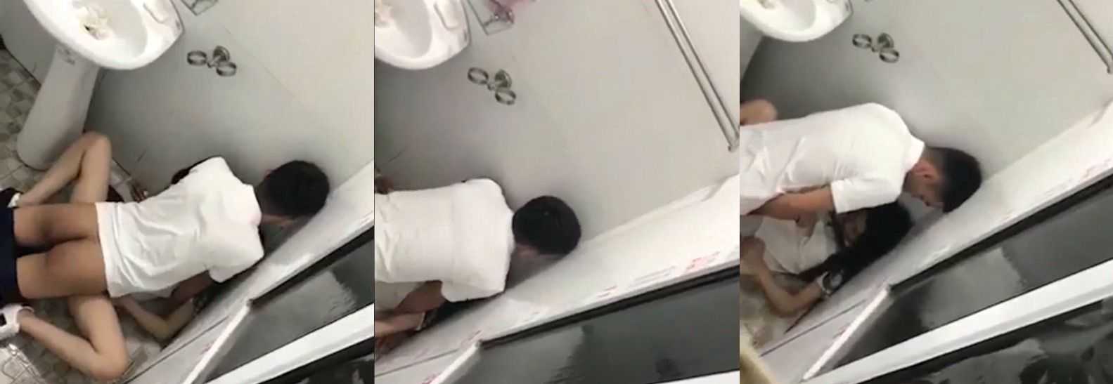 震惊!高中同学聚会灌醉女生在厕所强上,被同学爬墙偷拍